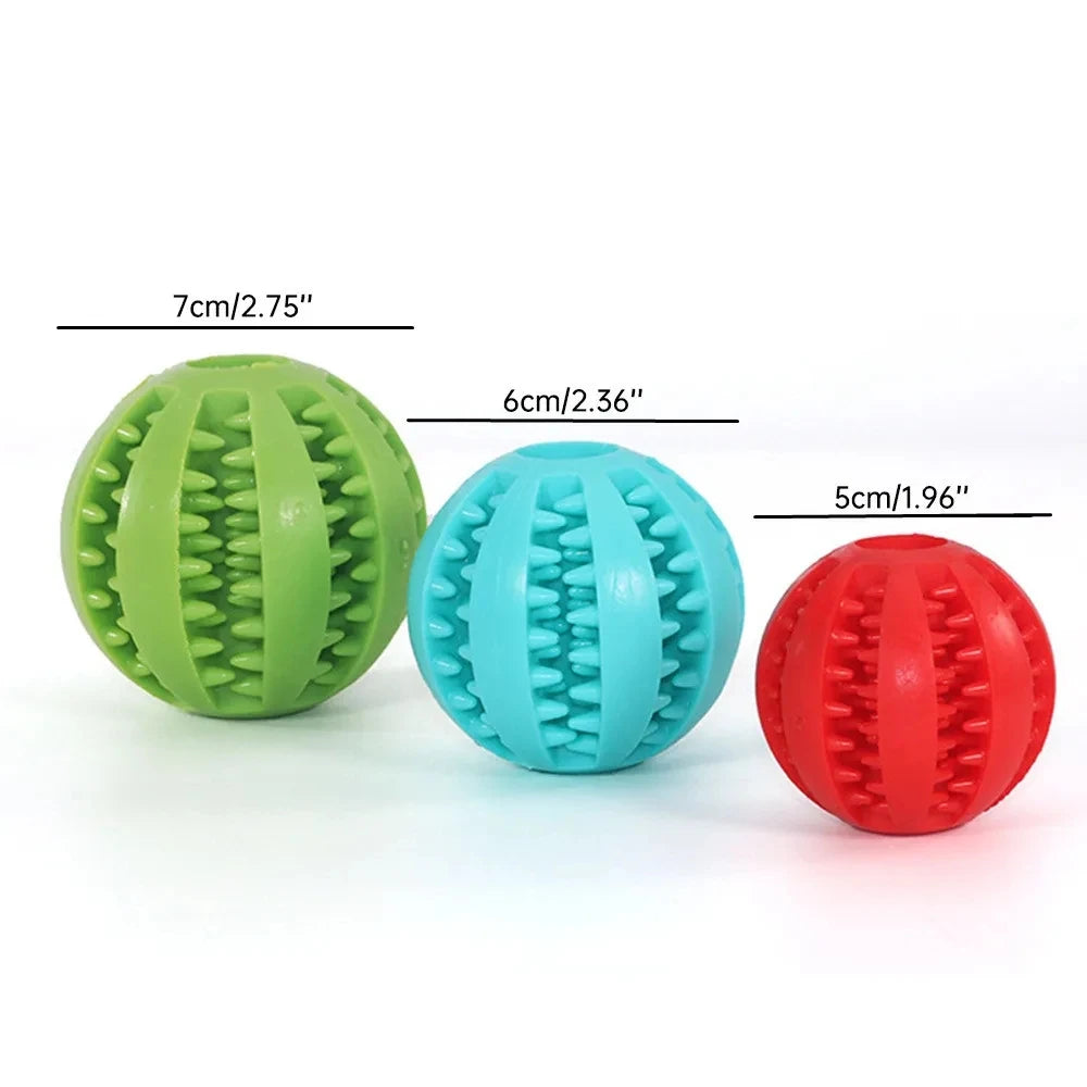 New Pet Dog Toy Interactive Rubber Balls for Small Large Dogs Puppy Cat Chewing Toys Pet Tooth Cleaning Indestructible Dog Ball